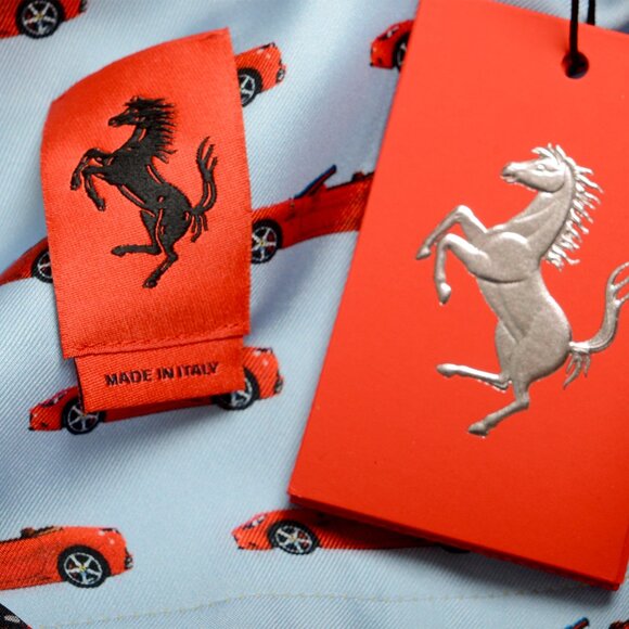 Scuderia Ferrari Women's 100% Silk Multi-Color Fit & Flare Dress US XL IT 46 - Picture 6 of 7